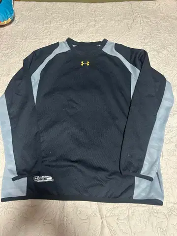 언더아머 긴팔 티셔츠 XL 블랙/그레이 야구 플리스