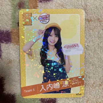 SKE48 이리우치지마 료 아오키즈 피자 콜라보 트레이딩 카드