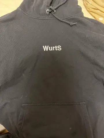 WurtS 후드 부착 후드티 블랙