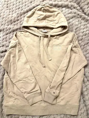 새상품급 Tommy Hilfiger 베이지 후드 부착 후드티
