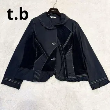 t.b 센소유니코 자켓 이소재 비대칭 얇은 소재 절개 42