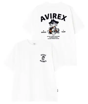 ATEEZ 아치즈 AVIREX 콜라보 T셔츠 M 사이즈
