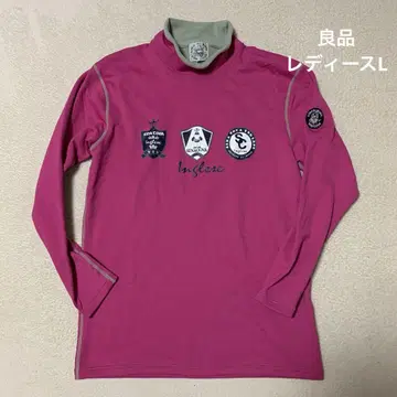 SINA COVA 긴팔 셔츠 모크넥 속기모 와펜 핑크 L
