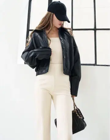 턱 커프스 가죽 JACKET