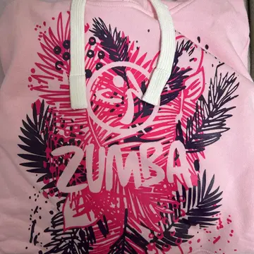 ZUMBA 핑크 후드 부착 후드티
