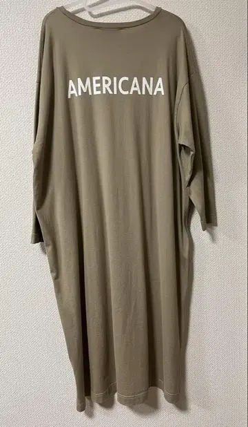아메리카나 사이드 지퍼 원피스 롱 로고T