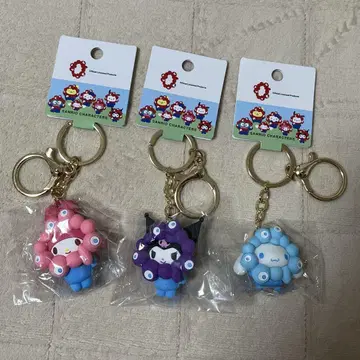 산리오 미야쿠미야쿠 나리키리 입체 마스코트 키링 3개 세트