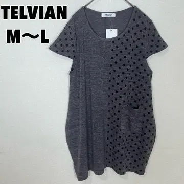 TELVIAN 트 (M~L) 도트 무늬 니트 튜닉