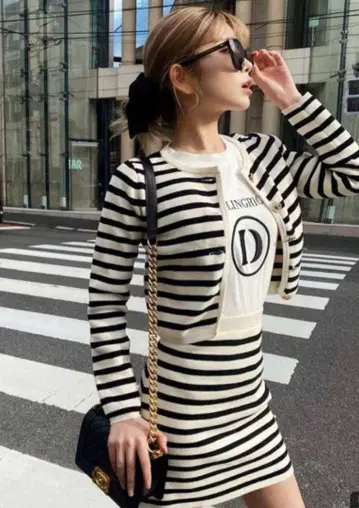 Darich 다리치 보더 니트 가디건