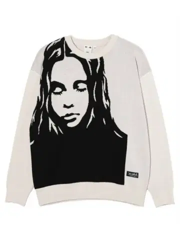 Xgirl FACE JACQUARD KNIT TOP 화이트