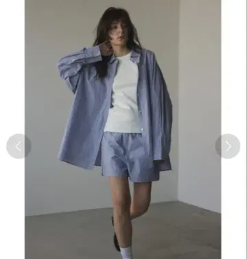 블랙 바이 마우지 스트라이프 오버 사이즈 셔츠