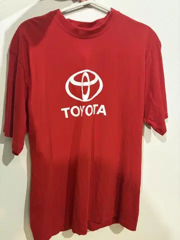TOYOTA 로고 레드 티셔츠 M