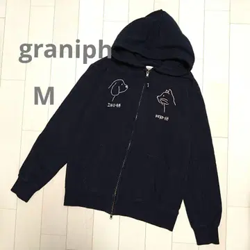 graniph 개파 고양이파 풀 집업 후드티 M 네이비