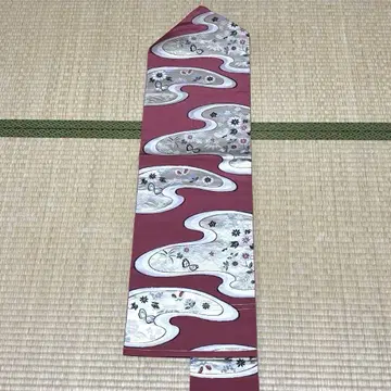 나고야 오비 꽃나비 문양 후쿠로 오비 기모노 일본 의류 호몬기 포멀 금직