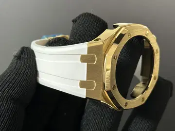 G-SHOCK 커스텀 베젤 GA2100 고무 벨트 화이트 골드