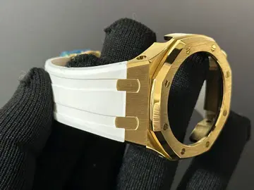 G-SHOCK 커스텀 베젤 GA2100 고무 벨트 화이트 골드