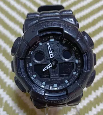 CASIO G-SHOCK GA-100BT 가죽 느낌 블랙 새상품급