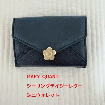MARY QUANT 실링 데이지 레터 미니 지갑 블랙