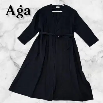 Aga 아가 롱 가디건 가운 코트 겉옷 울 린넨