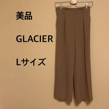 [ 새상품급 ] GLACIER/여성용/와이드 팬츠/브라운/무지/심플