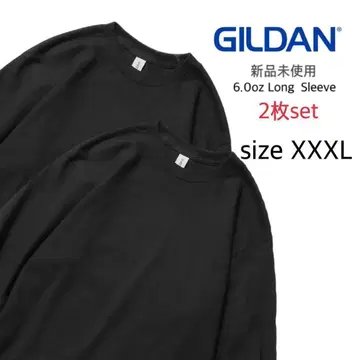 [길단] 미사용 새상품 울트라코튼 무지 긴팔T셔츠 블랙 2장 3XL