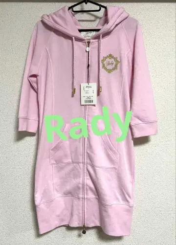 한정판 가격 인하 Rady 택 포함 새상품 후드 부착 후드티 원피스 핑크