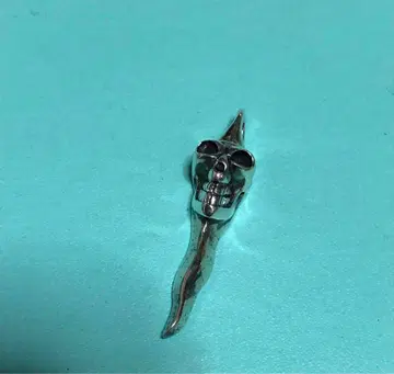 실버 스컬 해골 펜던트 탑 미사용