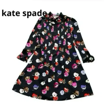 katespade 케이트 스페이드 원피스 꽃무늬 올 패턴 실크 100%