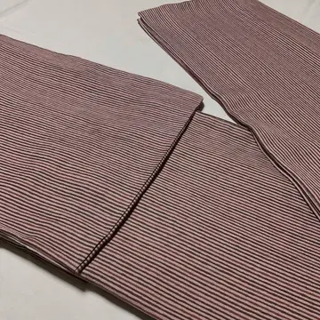 순수 실크 코몬 이중 기모노 초목 염색 세로 줄무늬 무늬