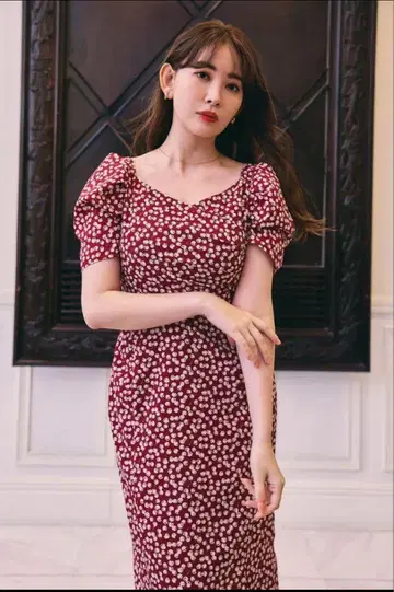 cherry pattern cache-coeur one-piece