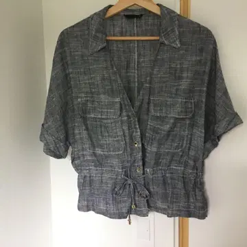 ZARA 사파리 셔츠 zara 허리 리본 포함 셔츠