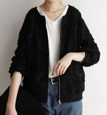 레이스 노카라 자켓