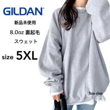 [ 길단 ] 새상품 8.0oz 속기모 크루넥 맨투맨 그레이 5XL