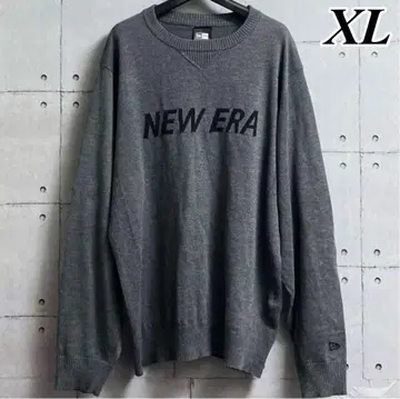 NEW ERA 센터 빅 로고 스웨터 니트 다크 그레이 XL
