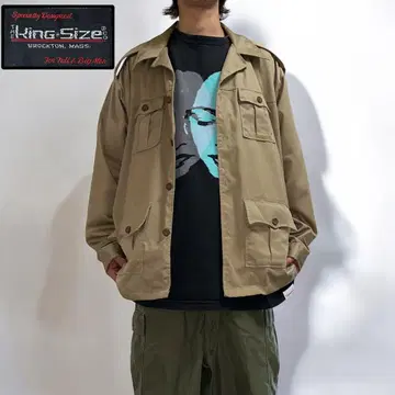 레어 70s king size 코튼 트윌 사파리 자켓