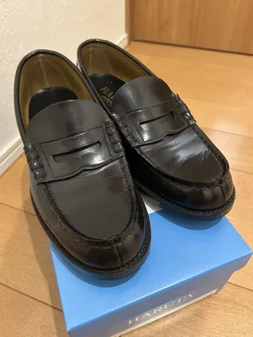 HARUTA 코인 로퍼 6550 3E 블랙 25.5