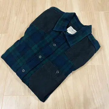 새상품급 L.L.Bean 플란넬 셔츠 체크 무늬 패치워크 플란넬 셔츠