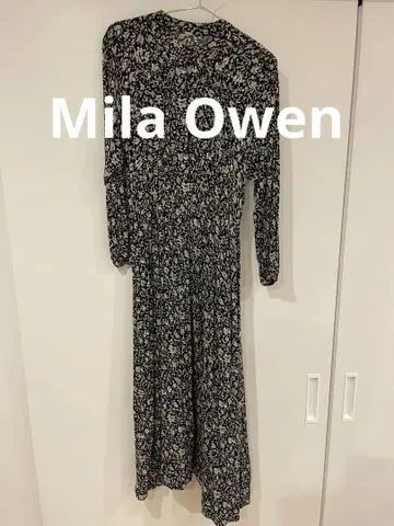 Mila Owen 꽃무늬 롱 원피스 긴팔 미라 오웬