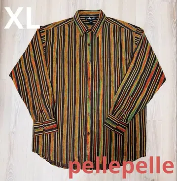 pellepelle XL 멀티 컬러 스트라이프 셔츠