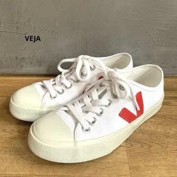 VEJA 베자 스니커즈 로우컷 빨간색 화이트 36