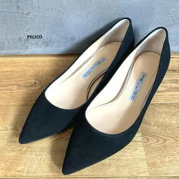 [ 새상품급 ] PELICO 펠리코 펌프스 블랙 스웨이드 24cm