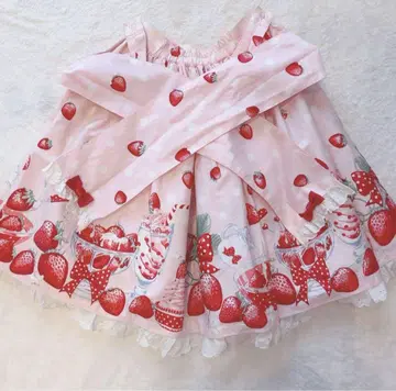 Angelic Pretty Milky berry 스커트 핑크