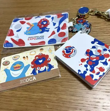 만박 한정 기념 ICOCA + 인조 가죽 패스 케이스 세트 ICOCA