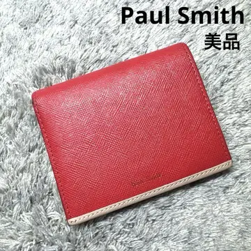 [ 새상품급 ] Paul Smith 폴스미스 접이식 지갑 가죽 빨간색