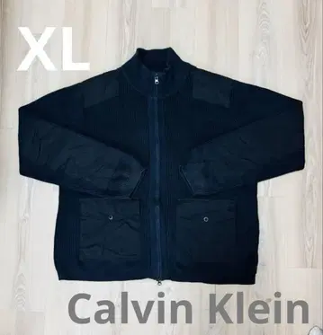 Calvin Klein Jeans 네이비 지퍼 니트 XL