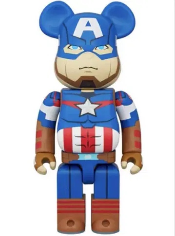 미사용 새상품 MARVEL 캡틴 아메리카 베어브릭 400%