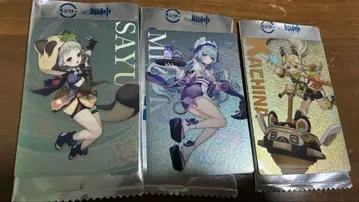 원신 스시로 콜라보 메탈릭 카드 3종 후반