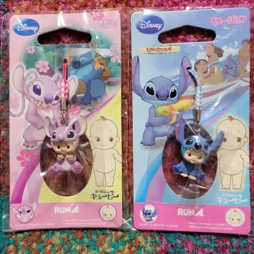 큐전 스티치 & 엔젤 세트 Disney 장식 스트랩