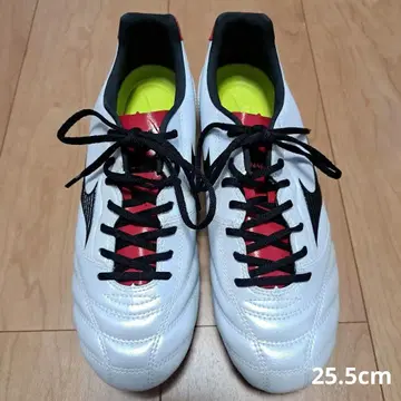 미즈노 축구 스파이크 모나르시다 25.5cm 화이트 빨간색
