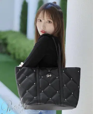 [ 미사용 ] Rady 퀼팅 토트백 L 블랙